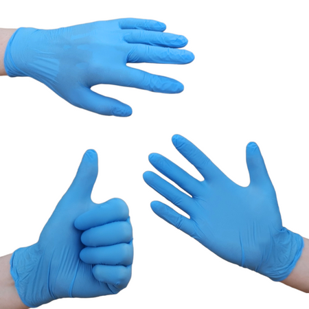 Rękawice Nitrylowe bezpudrowe S 100 szt. Master niebieskie