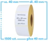 40x40 mm etykiety termiczne 1500 szt. gilza 40 samoprzylepne białe 40*40