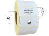 50x25 mm etykiety termiczne 2000 szt. gilza 40 akryl samoprzylepne białe 50*25