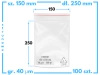 150x250 mm torebki strunowe 100 szt. woreczki (15x25 cm)