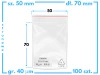 50x70 mm torebki strunowe 100 szt. woreczki (5x7 cm)