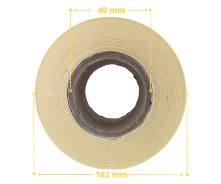 epapk_zolt_ żółte 50x25 mm etykiety TERMOTRANSFEROWE samoprzylepne 2000 szt.