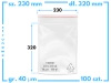 230x320 mm torebki strunowe 100 szt. woreczki (23x32 cm)