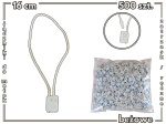 BEŻOWE 500 szt łączniki do metek ręczne plomby odzieżowe BEIGE