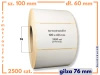 100x60 mm etykiety termotransferowe 2500 szt. PERFORACJA gilza 76 samoprzylepne białe naklejki 100/60