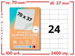 Etykiety 70x42 mm na arkuszach A4 - 2100 etykiet samoprzylepnych uniwersalnych do drukarek biurowych