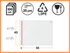 42x55 +5 cm worki foliowe z taśmą klejącą na odzież 420x550 +50 mm ldPE 100 szt 