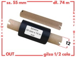 55x74 OUT kalka ŻYWICZNA taśma termotransferowa żywica 55 mm 74 m czarna
