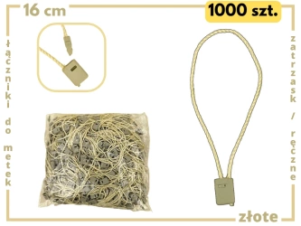 ZŁOTE 1000 szt. łączniki do metek ręczne plomby odzieżowe GOLD