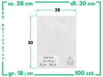 28x30 cm polietylenowe worki foliowe 100 szt. (280x300 mm)
