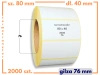 80x40 mm etykiety termotransferowe 2000 szt. gilza 76 samoprzylepne białe naklejki 80*40