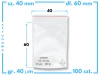 40x60 mm torebki strunowe 100 szt. woreczki (4x6 cm)