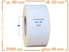40x20 mm etykiety termotransferowe 2000 szt. gilza 40 samoprzylepne białe naklejki 40/20