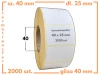 40x25 mm etykiety 2000 szt. gilza 40 samoprzylepne termotransferowe białe