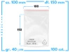 100x150 mm torebki strunowe 100 szt. woreczki (10x15 cm)