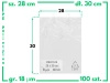 28x30 cm polietylenowe worki foliowe 100 szt. (280x300 mm)