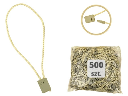 ZŁOTE 500 szt. łączniki do metek ręczne plomby odzieżowe GOLD