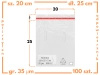 20x25 +5 cm worki foliowe z taśmą klejącą na odzież 200x250  +50 mm ldPE 100 szt 