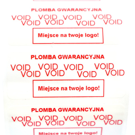 z_usl_nad_plom_ Plomby gwarancyjne VOID białe 45x18 nadruk CZERWONY