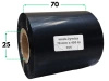 70x450 OUT kalka WOSKOWO-ŻYWICZNA taśma termotransferowa wosk żywica 70 mm 450 m czarna