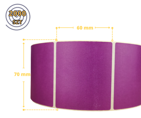 epapk_fiol_ fioletowe 70x60 mm etykiety TERMOTRANSFEROWE samoprzylepne 2000 szt.