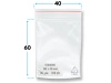 40x60 mm torebki strunowe 100 szt. woreczki (4x6 cm)