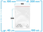 100x200 mm torebki strunowe 100 szt. woreczki (10x20 cm)