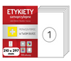 Etykiety 210x297 mm na arkuszach A4 - 100 etykiet samoprzylepnych uniwersalnych do drukarek biurowych