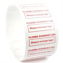 z_usl_nad_plom_ Plomby gwarancyjne kruche białe 30x11 nadruk CZERWONY