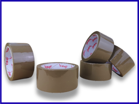 zgrzewka solvent 48mm x 66yd (60m) Vibac BRĄZOWA taśma klejąca 48/66 pakowa 6 sztuk