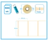 50x30 mm etykiety termiczne 1000 szt. samoprzylepne białe naklejki 50*30