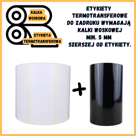 100x150 mm etykiety 300 szt. perforacja samoprzylepne termotransferowe białe
