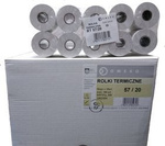 Karton rolek termicznych 57x20 do kas fiskalnych 160 szt. 57mm / 20mb