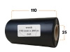 110x300 kalka WOSKOWA taśma termotransferowa wosk 110 mm 300m czarna OUT