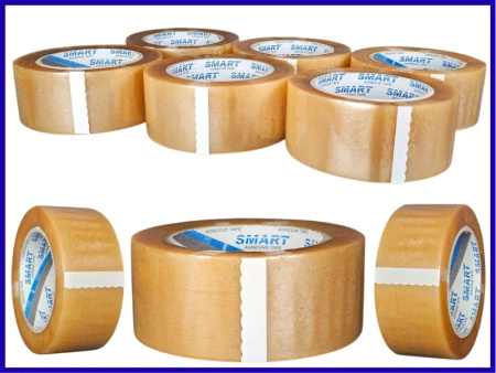 zgrzewka solvent 48mm x 132yd (121m) Smart BEZBARWNA taśma klejąca 48/132 pakowa 6 sztuk