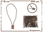 BRĄZOWE 500 szt. łączniki do metek ręczne plomby odzieżowe BROWN