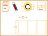 100x60 mm etykiety termotransferowe 2500 szt. PERFORACJA klej HOTMELT gilza 76 samoprzylepne białe naklejki 100/60