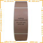 zx_ KRAFT imitacja 50x100 mm etykiety kolorowe 2000 szt
