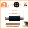 65x74 kalka WOSKOWA taśma termotransferowa wosk 65mm 74m czarna OUT