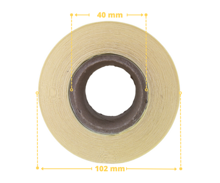 pomarańczowe 50x25 mm etykiety TERMOTRANSFEROWE samoprzylepne 2000 szt.