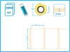 80x50 mm etykiety termiczne 2000 szt. gilza 76 samoprzylepne białe 80*50