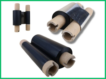 65x74 OUT kalka WOSKOWO-ŻYWICZNA taśma termotransferowa wosk żywica 65 mm 74 m czarna