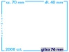 70x40 mm etykiety termiczne 2000 szt. gilza 76 samoprzylepne białe 70*40