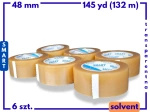 zgrzewka solvent 48mm x 145yd (132m) Smart BEZBARWNA taśma klejąca 48/145 pakowa 36 sztuk