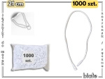 BIAŁE 21 cm 1000 szt. łączniki do metek ręczne plomby odzieżowe WHITE
