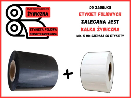 55x300 OUT kalka ŻYWICZNA taśma termotransferowa żywica 55 mm 300 m czarna