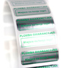 z_usl_nad_p 30x11 mm plomby gwarancyjne VOID SREBRNE nadruk ZIELONY 100 szt.