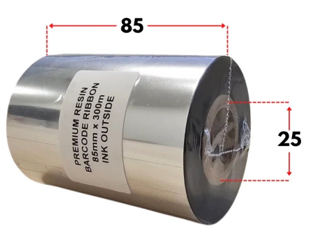 85x300 OUT kalka ŻYWICZNA taśma termotransferowa żywica 85 mm 300 m czarna