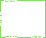 efolk_ srebrne fi 15 mm etykiety FOLIOWE błyszczące 3000 szt.