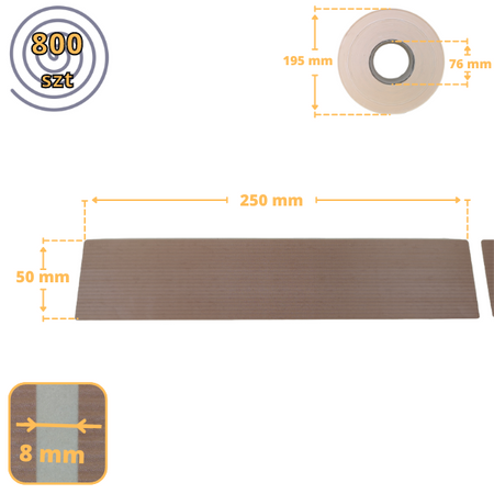 zx_ KRAFT imitacja 50x240 mm etykiety kolorowe 800 szt.